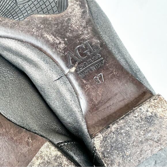 AGL Monika Snake Print Cap Toe Buckle Slip On Ballet Flats Size 37/ 7 - Picture 4 of 8